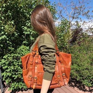 RARE vintage Kooba water buffalo leather bag